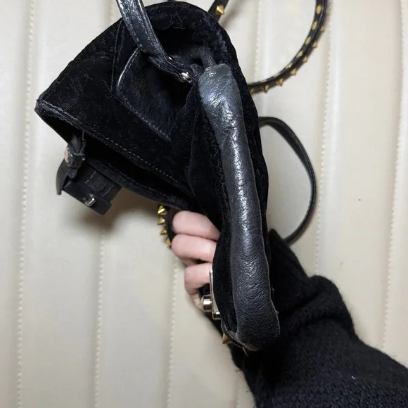 3.1 Phillip Lim black velvet crossbody bag